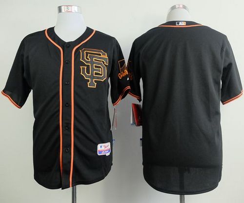 Giants Blank Black Alternate Cool Base Stitched MLB Jersey - Click Image to Close
